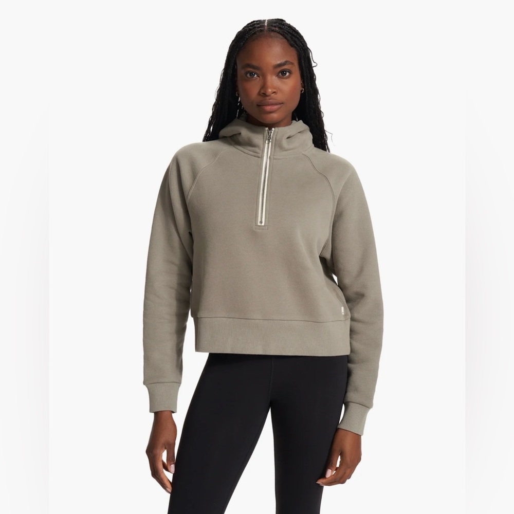 Vuori Restore Half-Zip Hoodie - Large- Wood Ash